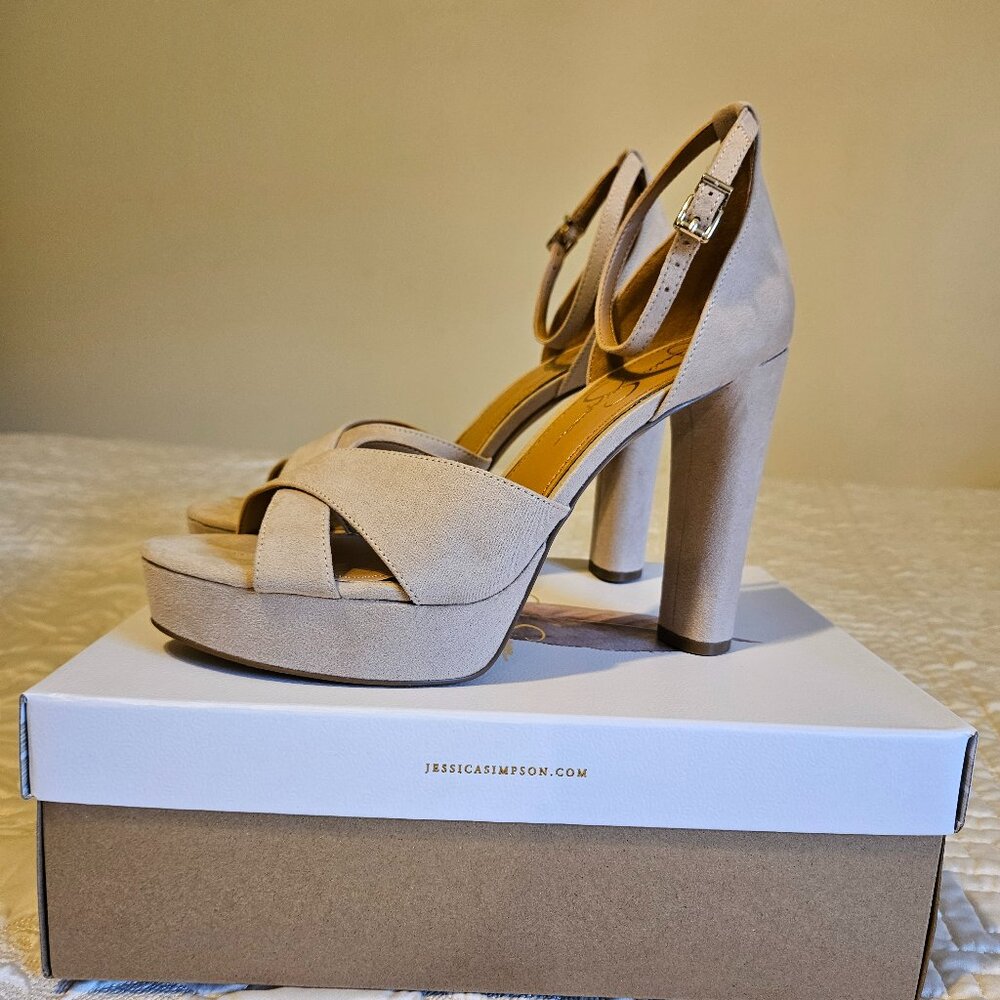 Jessica Simpson Irbella Beige Platforms